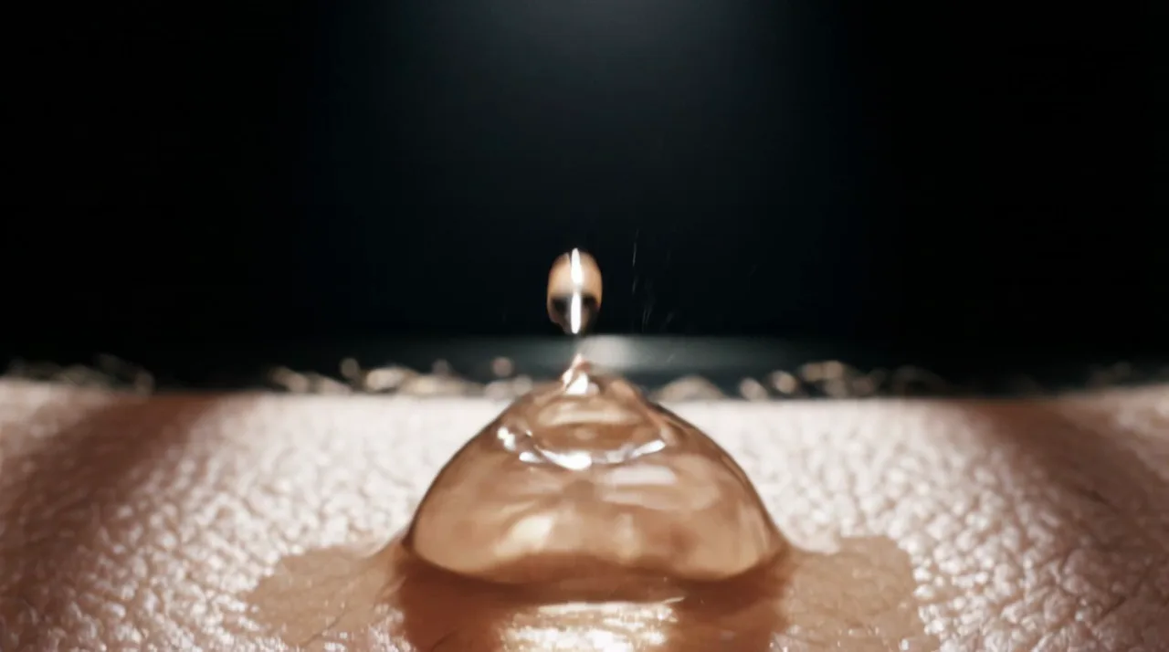 Kling 3.0 result: the liquid splashes upward on impact